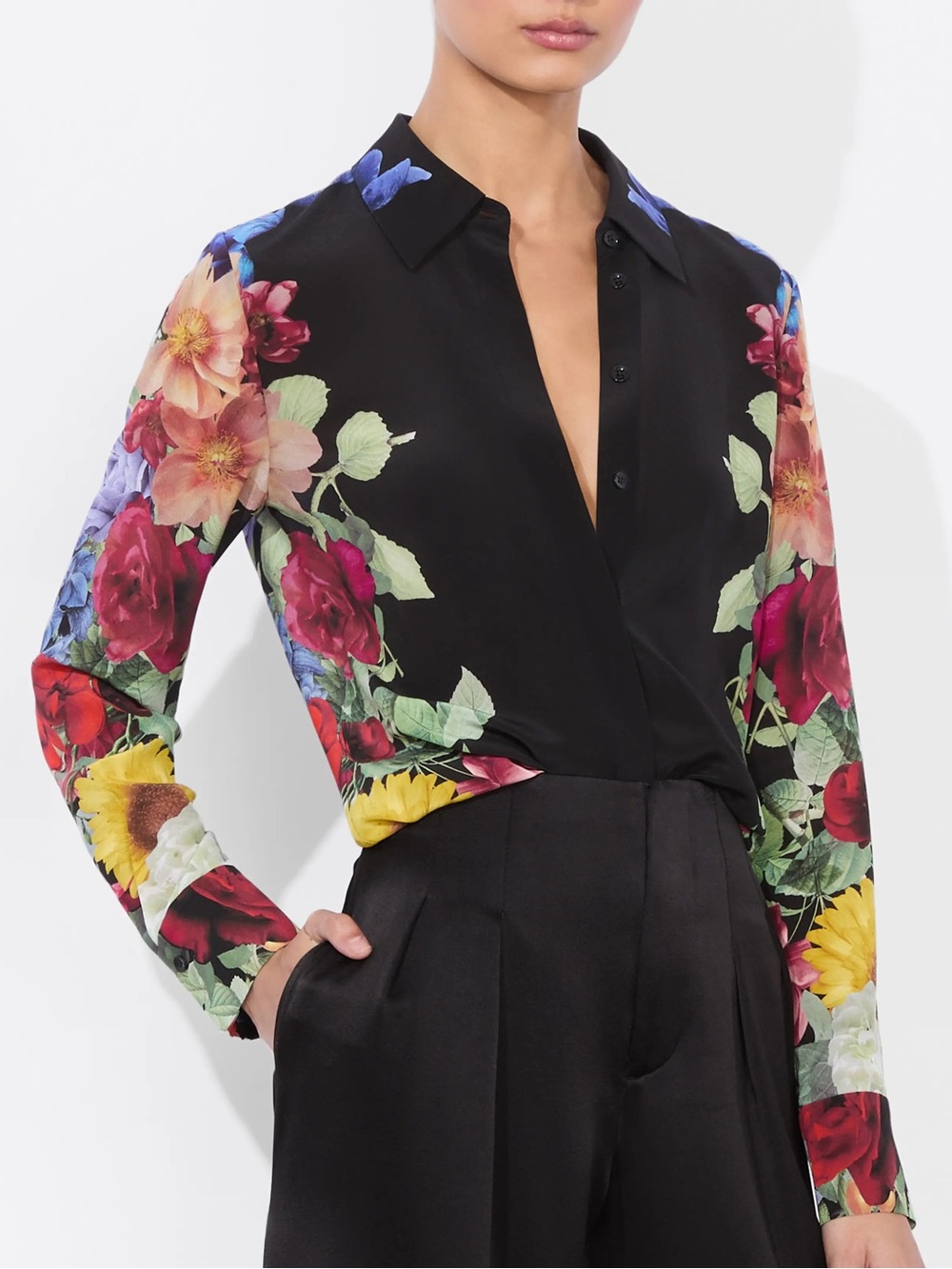 ALICE AND OLIVIA SILK BLOUSE